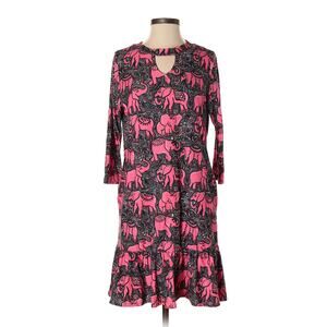 Simply Southern Dress Elecutie Elephant Print Mini‎ Women's Small NEW Pink Gray